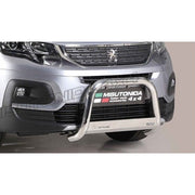 Car with a front bumper guard on a white background
